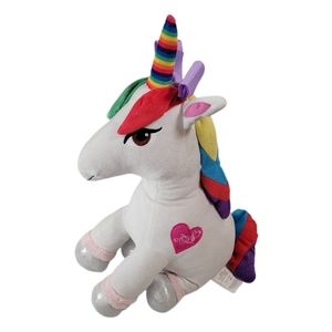 Jojo Siwa Unicorn Rainbow 18"Plush w/ Pink Heart Stuffed Animal